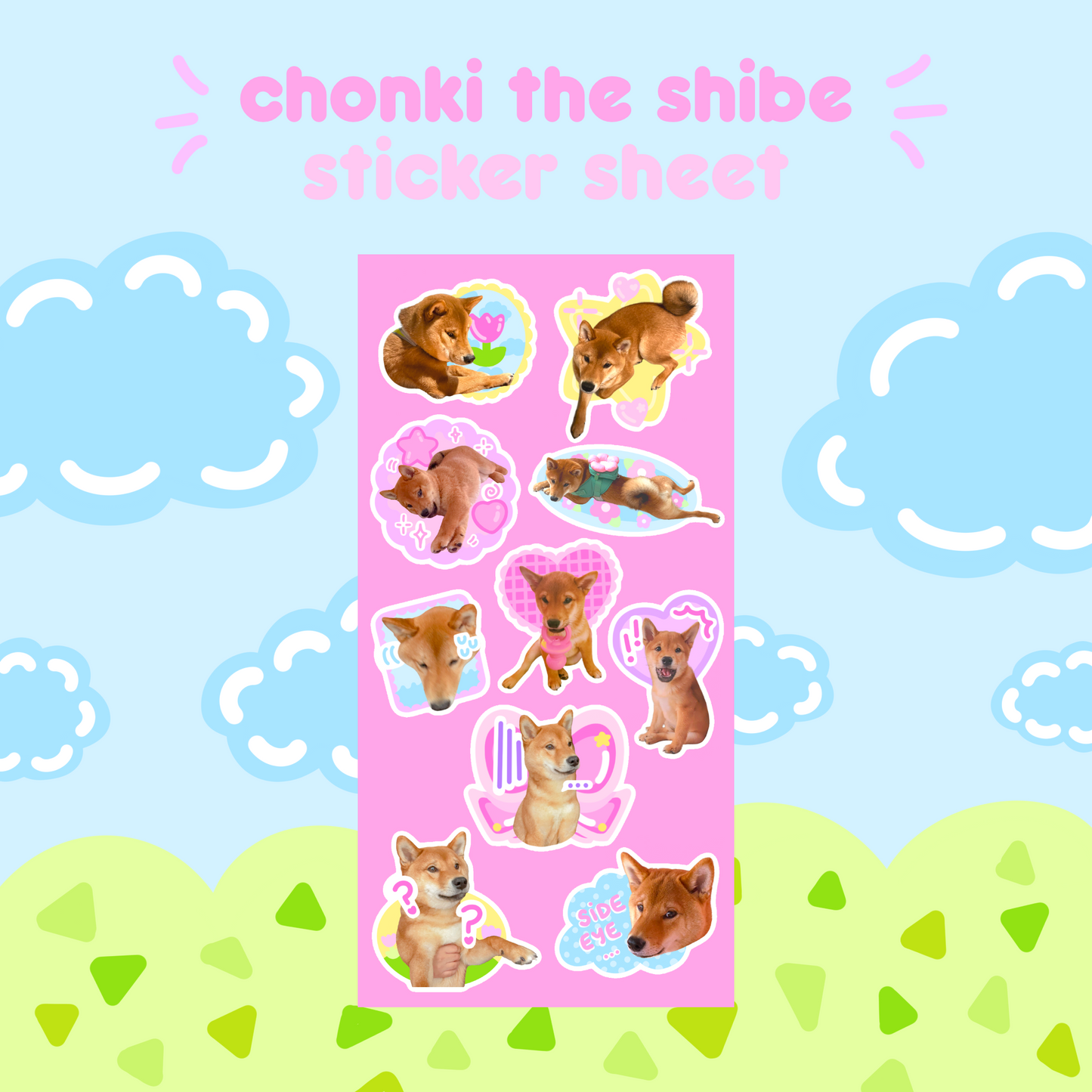 chonki the shibe - sticker sheets