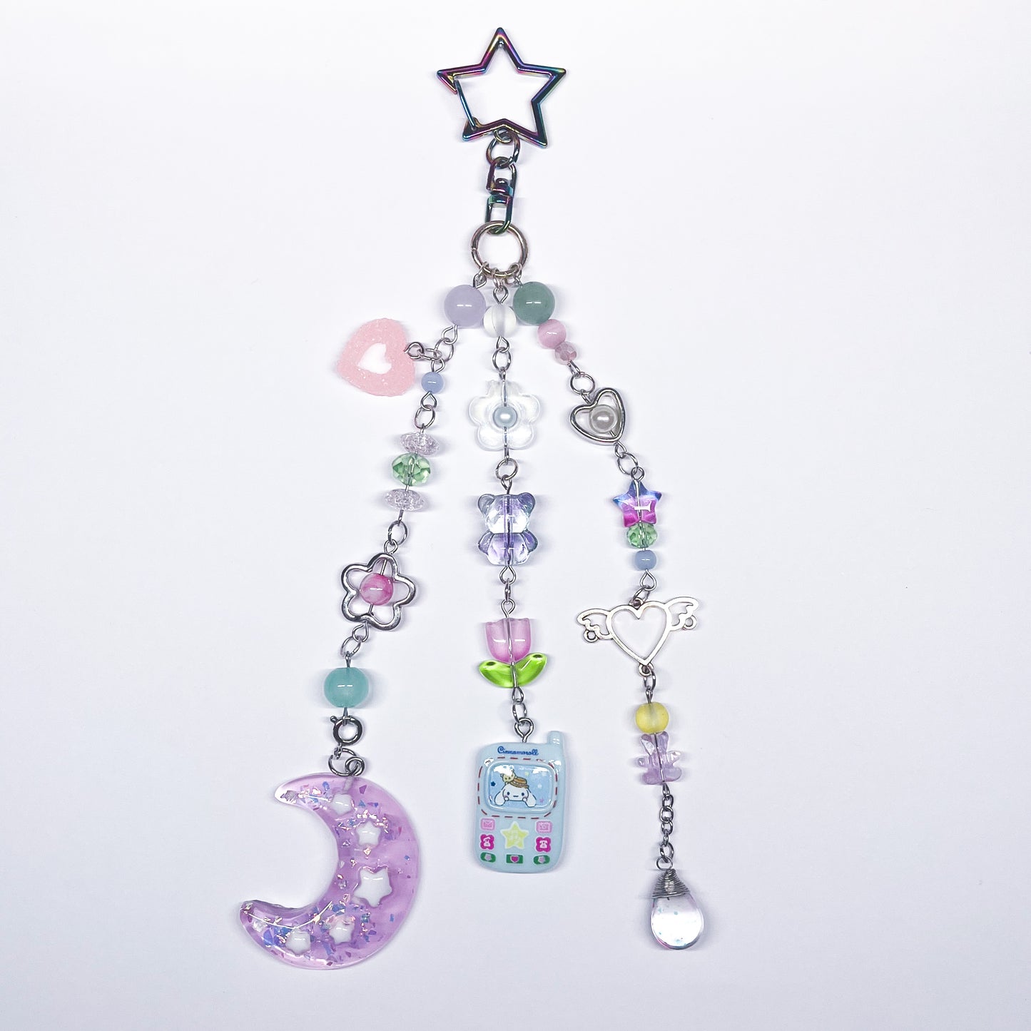 wishing on a pastel rainbow star - charm chains